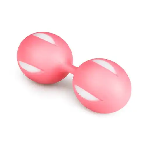Easytoys Liebeskugeln Wiggle Duo Kegel Ball - Pink/weiß 2 Easytoys Liebeskugeln Wiggle Duo Kegel Ball - Pink/weiß – Bild 2