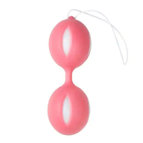 Easytoys Liebeskugeln Wiggle Duo Kegel Ball - Pink/weiß 1 Easytoys Liebeskugeln Wiggle Duo Kegel Ball - Pink/weiß