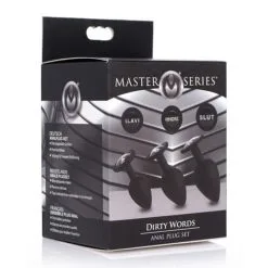 Master Series Analplug Dirty Words Analplug Set -Sexspielzeug für die Vagina Geschäft master series analplug dirty words analplug set 794464