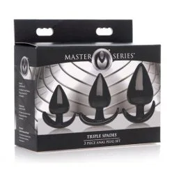 Master Series Analplug Triple Spades 3-teiliges Analplug Set -Sexspielzeug für die Vagina Geschäft master series analplug triple spades 3 teiliges analplug set 387046