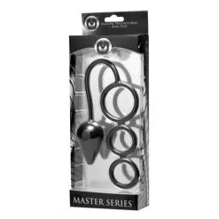 Master Series Penisring Triple Threat Silicone Tri-Cock Ring And Plug -Sexspielzeug für die Vagina Geschäft master series penisring triple threat silicone tri cock ring and plug 619230